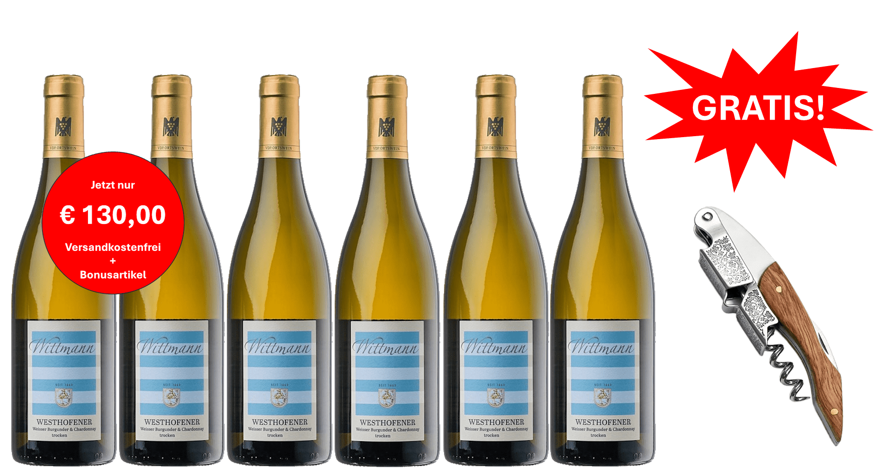 Probierpaket Westhofener Weißer Burgunder & Chardonnay vom Top Weingut Wittmann