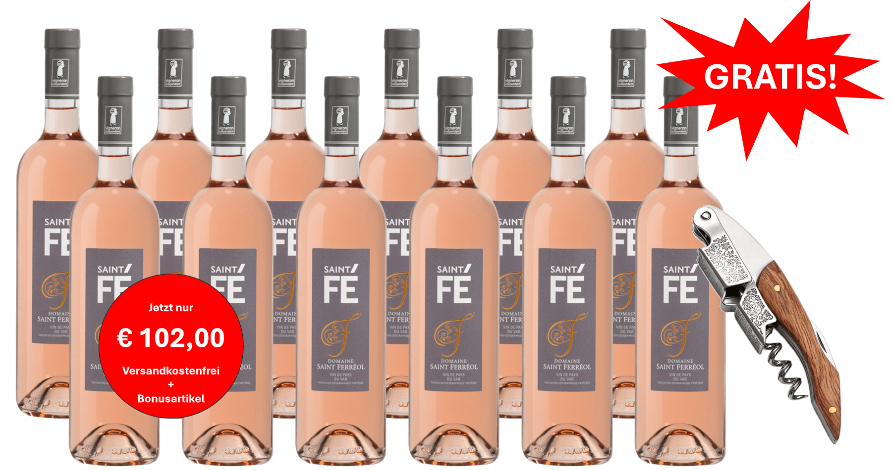 Probierpaket Rosé Saint Fé, Domaine Saint Ferréol, Provence