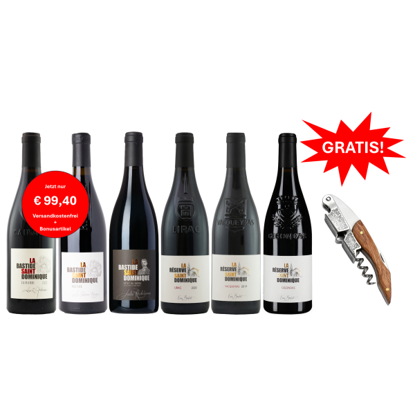 Kennenlernpaket La Bastide Saint Dominique Spitzenweine von der südlichen Rhône        (6 * 0,75 L) versandkostenfrei