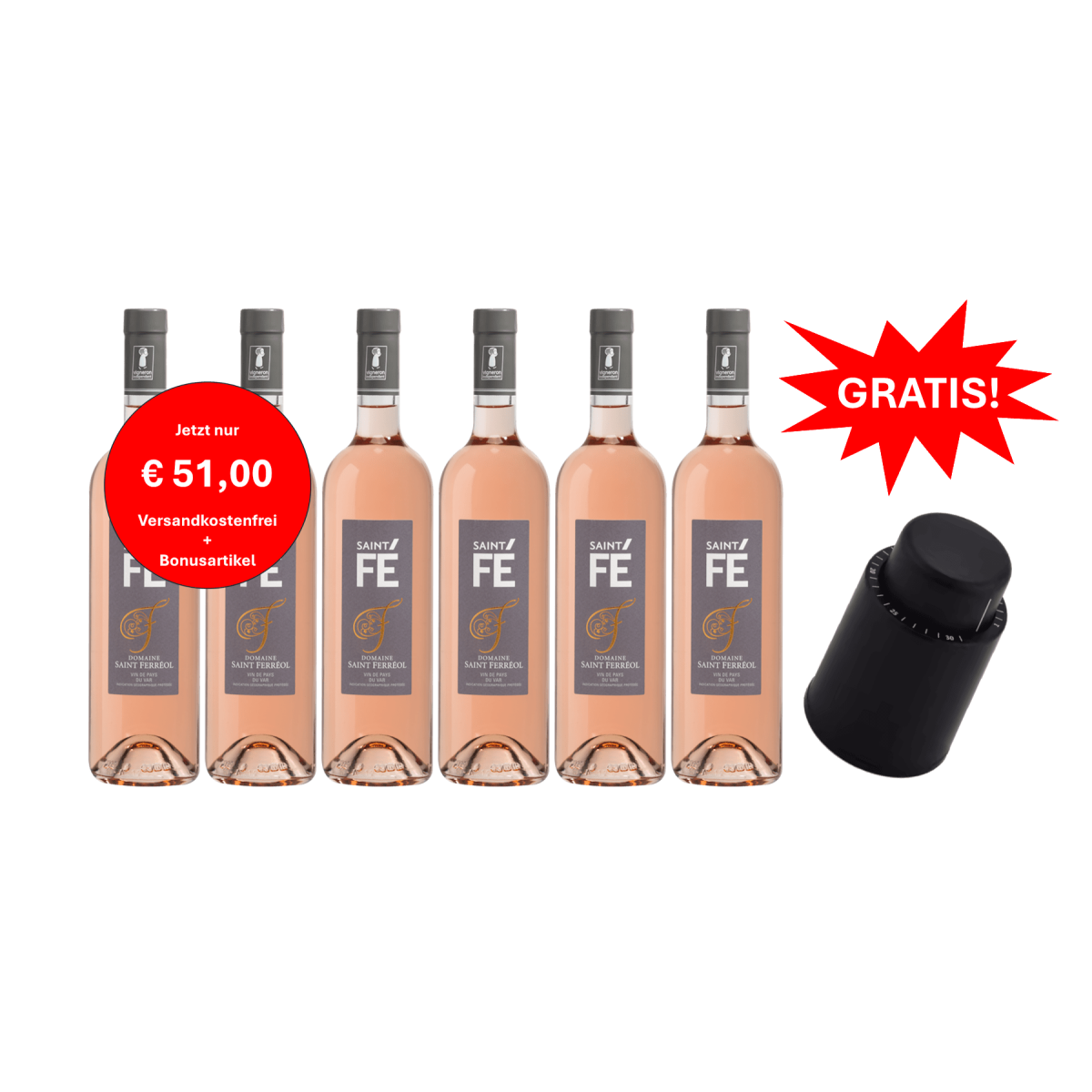 Probierpaket Rosé Saint Fé, Domaine Saint...