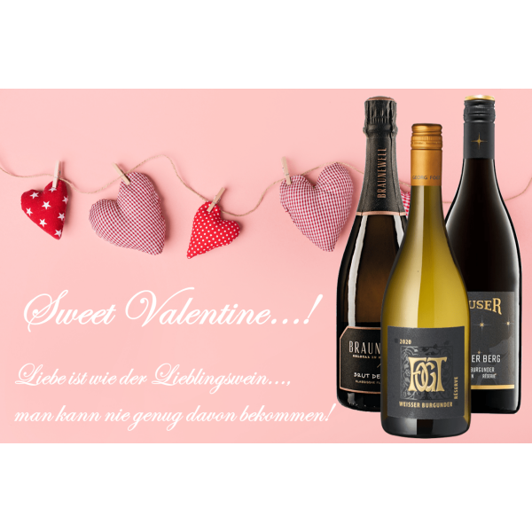 "Weingenuss Pur zum Valentinstag" - Trio Valentinspaket  (3 * 0,75 L)