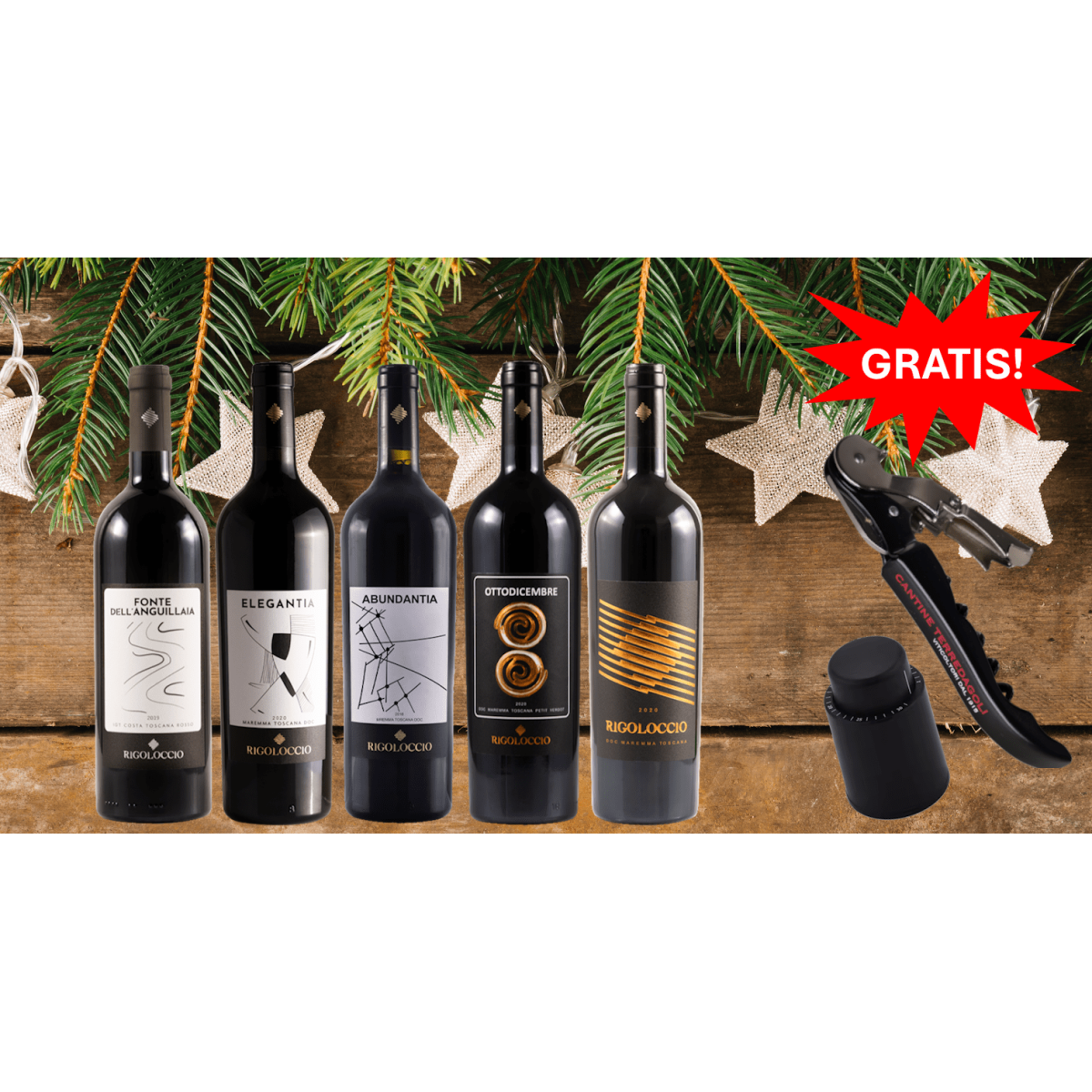 Weinpaket - Rotweine aus der Maremma in  box