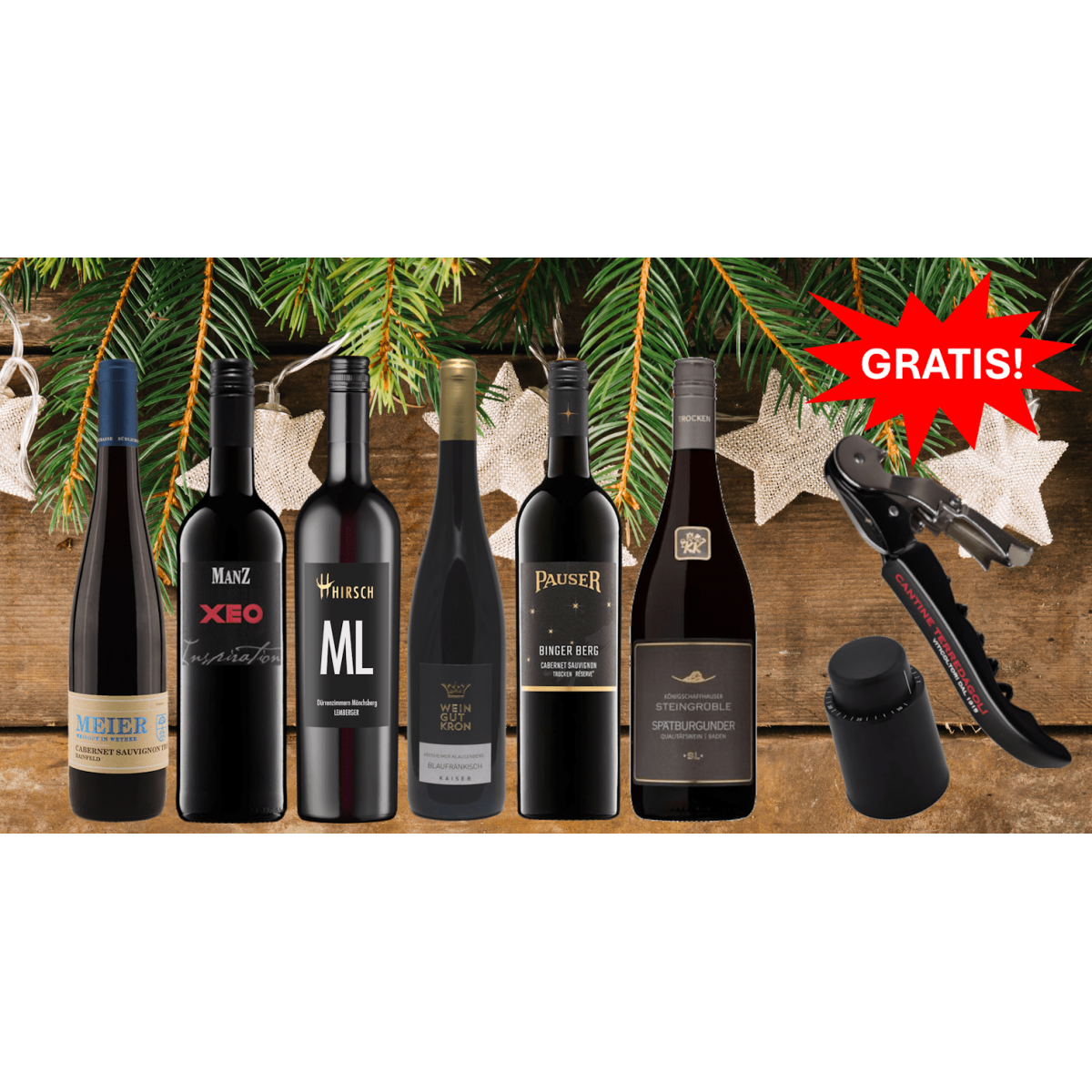 Weinpaket - Rotweinvielfalt aus Deutschl box